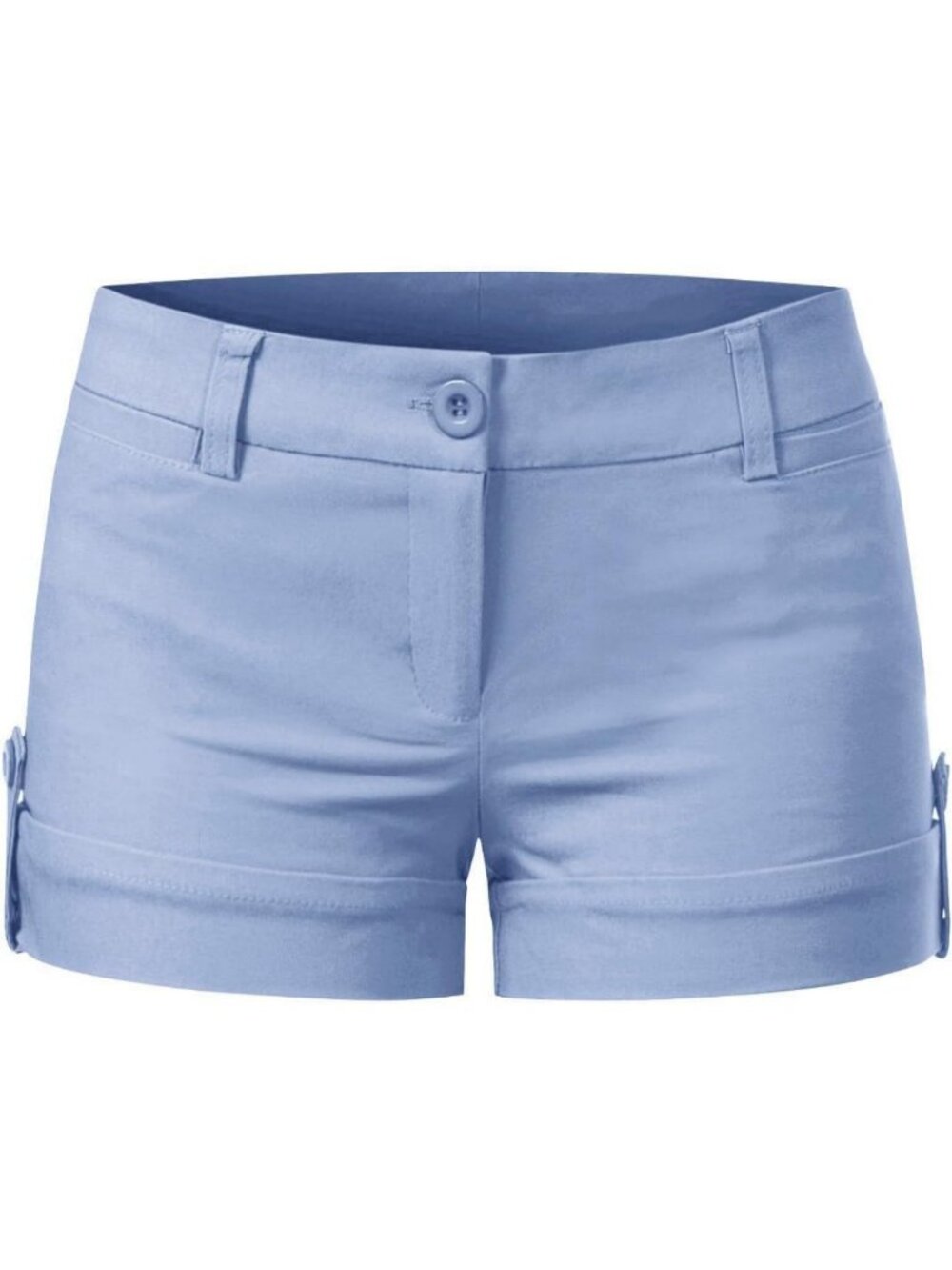 Stylish Women's Stretch Cuffed Chino Shorts - Comfortable, Versatile Summer Wear